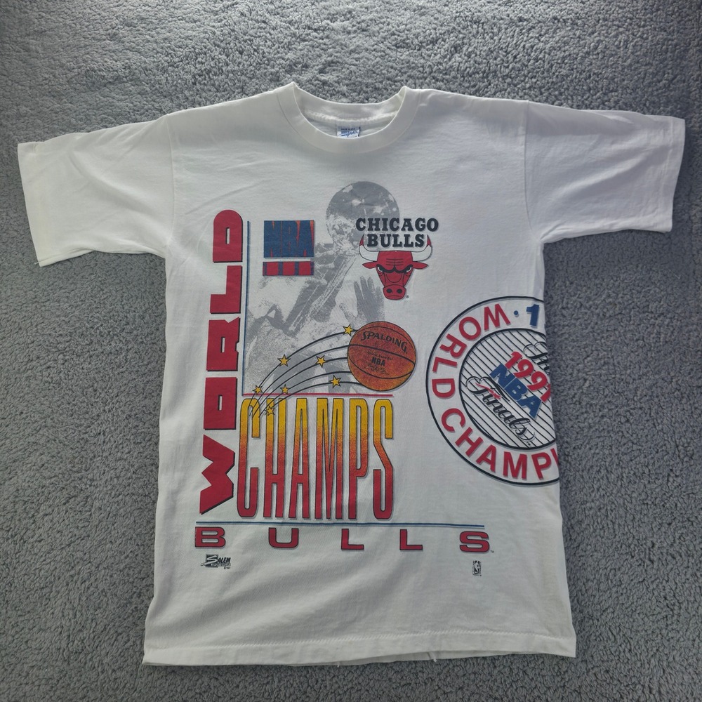 Vintage Salem Sportswear Chicago Bulls 1991 NBA Finals World Champs T-Shirt L